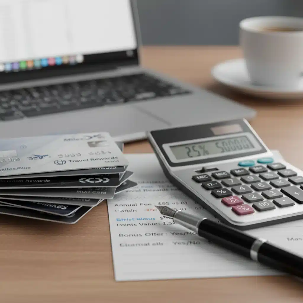 Stack of credit cards for travel rewards comparison, emphasizing strategic choice.