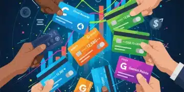 Hands holding loyalty cards with digital currency symbols, representing loyalty program changes and value.