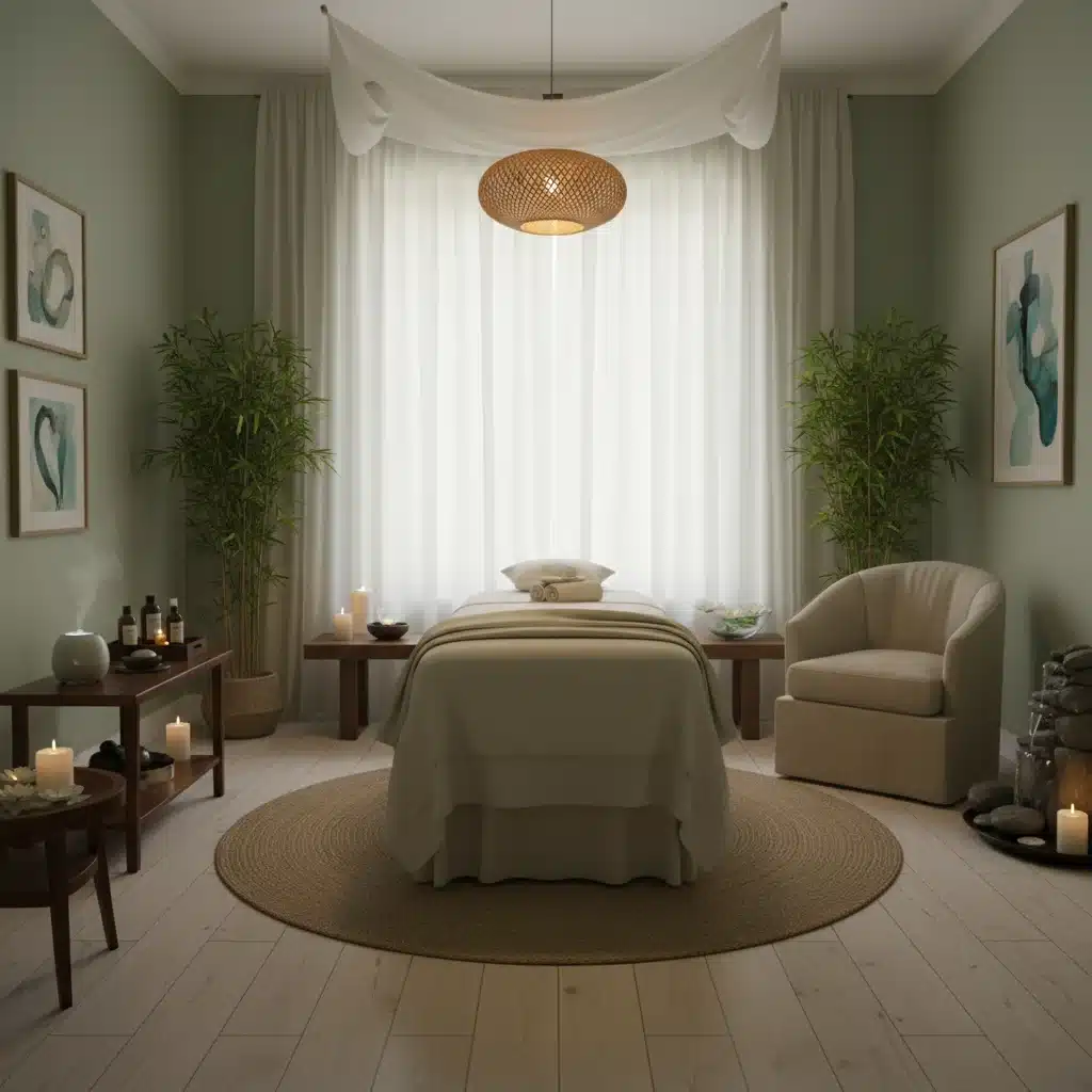 Serene and elegantly decorated spa treatment room, symbolizing wellness experiences with travel points.