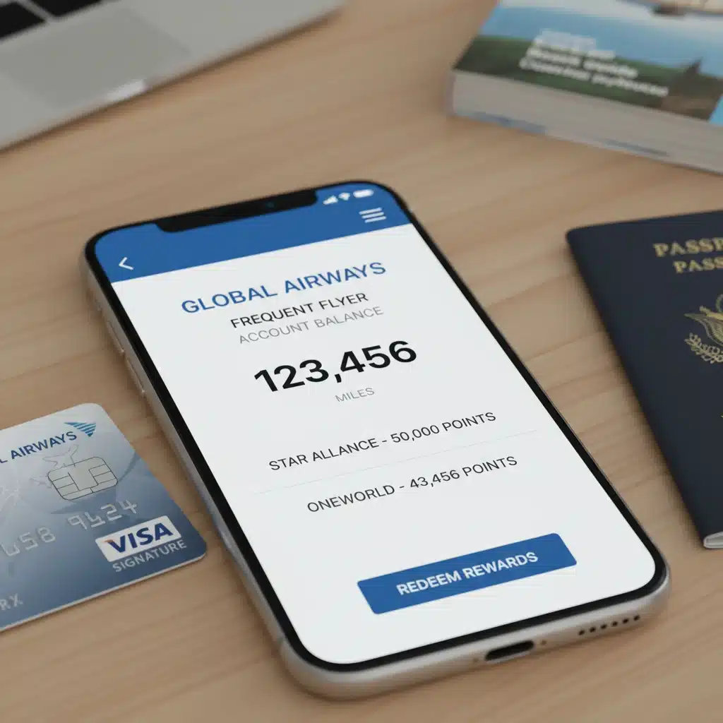 Managing airline loyalty points and credit card benefits on a smartphone