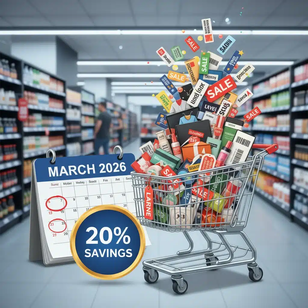 Smart Shopping March 2026: Maximize Savings 20% with Sales & Rewards