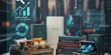 Diverse subscription boxes with a futuristic overlay and financial analysis graphics for 2026