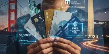 Person holding loyalty cards with digital rewards overlay, representing US loyalty programs in 2026