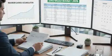 Detailed financial planning with zero-based budgeting spreadsheets and documents for 2026 savings.