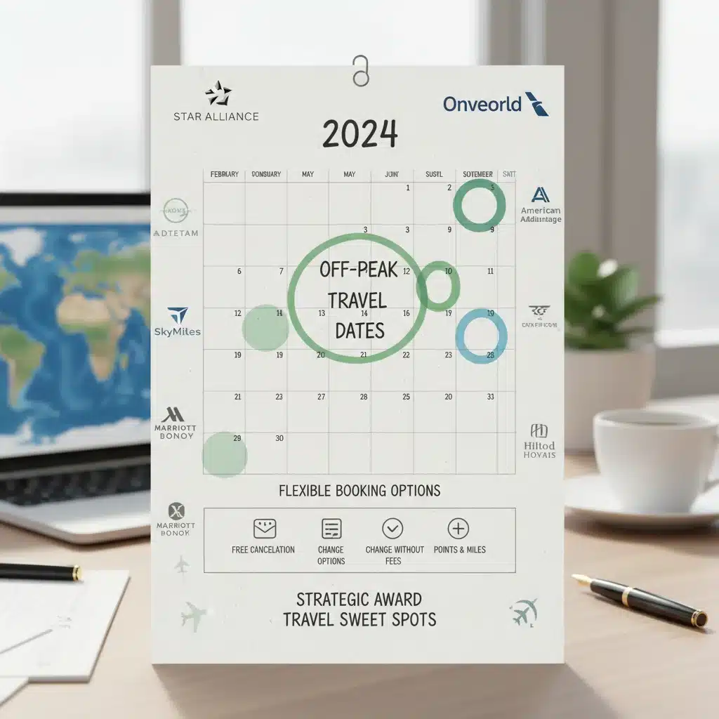 Strategic calendar planning for off-peak award travel