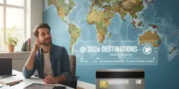 Person planning global travel with credit card points