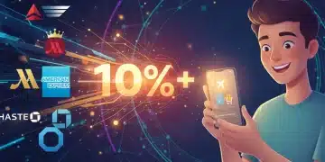 Illustration of loyalty program logos converging to show 10 percent increased value.