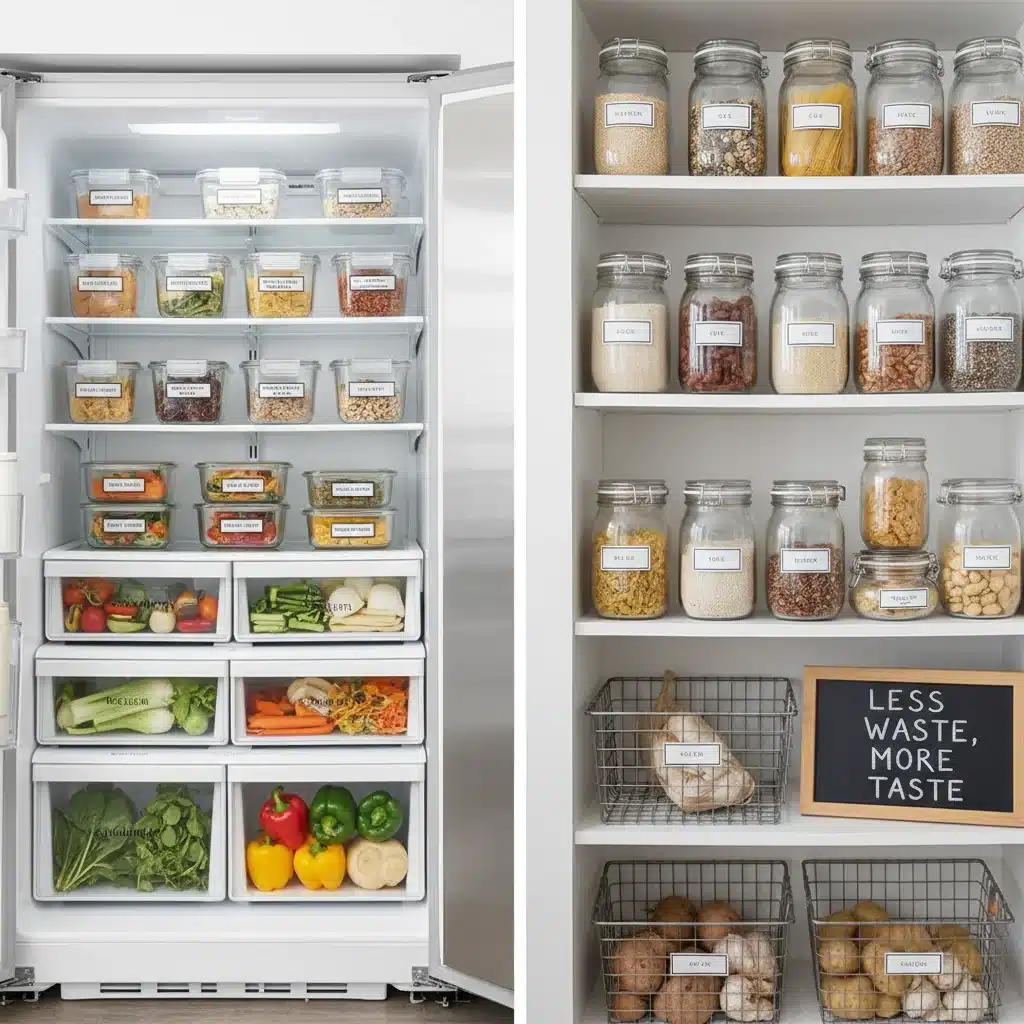 Organized refrigerator and pantry with meal prep containers